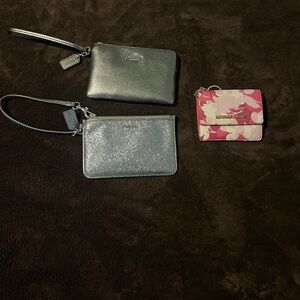 Coach and Michael Kors Wristlet and Wallet Set - Silver, Gray, Pink